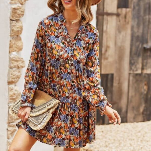 Fun and Fabulous Vintage Print Babydoll Dress - Picture 6 of 8